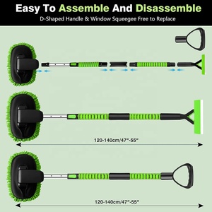 Fregona de microfibra para lavado de coches con mango largo, cepillo de lavado sin arañazos, Kit de limpieza de coches para RV Truck Camper - Product Image 3