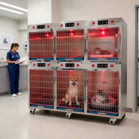 Cage d'oxygénothérapie infrarouge vétérinaire XY ACQY avec structure en acier inoxydable pour la récupération des chiens, chats et lapins