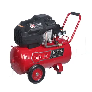 Bison Máy Nén Khí 2 Xi Lanh Không Dầu 3Hp 50 Lít Với Nguồn Điện Xoay Chiều