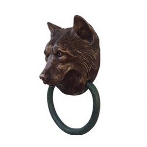 High Quality Metal Wolf Design <b>Door</b> Knocker Vintage Look Latest Design <b>Door</b> Handle Use for Villa and Hotel in Bulk - Product Image 1