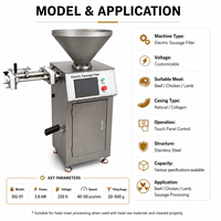 Machine automatique de remplissage de saucisses avec écran tactile, contrôle de la portion, remplisseuse électrique de saucisses pour usine de saucisses