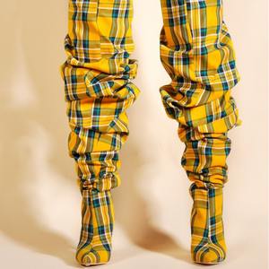 European American style new spring autumn women stiletto knee high <b>boots</b> fashion versatile women club runway party high top <b>boot</b> - Product Image 2