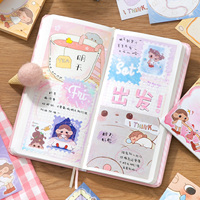 Simno - Juego de Blocs de Notas Adhesivas Decorativas de Estilo Pastel, Adorables, Encantadores y Atractivos Visualmente, para Diario y Decoración de Escritorio