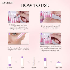 Etiqueta privada OEM vitamina B12 colágeno cuidado de la piel antienvejecimiento hidratante antiacné ácido hialurónico suero de ampolla Facial - Product Image 6