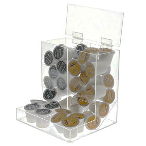Support pour capsules de café <span class=keywords><strong>Nespresso</strong></span> Boîte de rangement en acrylique transparent pour 40 dosettes, bonbons et sachets de thé, distributeur de comptoir - Product Image 2