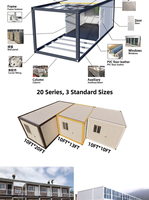 Maison préfabriquée modulaire en conteneur détachable et portable de 10, 20 et 40 pieds, en acier, en kit, pour bureau, maison et dortoir