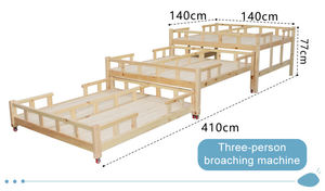 Solid <strong>Oak</strong> Wood Push-Pull Bed Baby Furniture for Bedroom &amp; Hotel Kindergarten Crib - Product Image 4