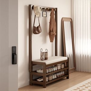 This shoe <b>rack</b>, coat <b>rack</b>, and shoe changing stool is a multi-layered, floor-standing shoe <b>rack</b> suitable for home and bedroom - Product Image 3