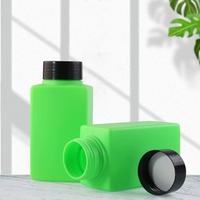 Pot en plastique HDPE 300 ml, forme carrée, à large ouverture avec bouchon à vis, pour l'emballage de sel explosif, de sel de bain et de poudre de javel