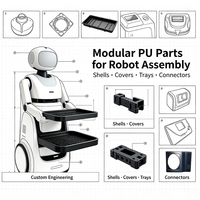 Housse de protection spéciale pour robot personnalisée, accessoires de robot combinés multi-composants, coque extérieure en PU à surface lisse, vente en gros