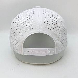 Chất Lượng Cao Bán Buôn Trắng Cao Su Các Bản Vá Lỗi Không Thấm Nước 5 Bảng Điều Chỉnh Nhanh Chóng Khô Dây Mens Chạy Mũ Bóng Chày Mũ Tùy Chỉnh Mũ - Product Image 2