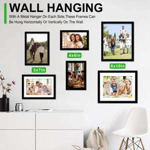 DX thiết kế đơn giản Đen PS nhựa khung hình bán buôn 8x10 11x14 hiện đại tường khung ảnh cho trang trí nội thất - Product Image 4