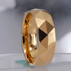 CHENG JEWELERS Joyería <span class=keywords><strong>de</strong></span> Moda, Anillos <span class=keywords><strong>de</strong></span> Matrimonio <span class=keywords><strong>de</strong></span> Tungsteno con Baño <span class=keywords><strong>de</strong></span> Oro <span class=keywords><strong>de</strong></span> 18k y Superficie Facetada <span class=keywords><strong>de</strong></span> 8mm <span class=keywords><strong>para</strong></span> <span class=keywords><strong>Hombre</strong></span> - Product Image 3