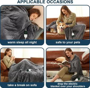 Plaid chauffant électrique de grande taille 150*180cm, couverture chauffante pour <span class=keywords><strong>lit</strong></span>, canapé, camping en hiver - Product Image 6