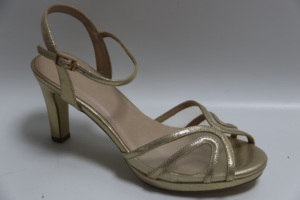 Sandalias de Tacón de Aguja Doradas de Lujo para Mujer, con Tiras Cruzadas, <span class=keywords><strong>Plataforma</strong></span>, Punta Abierta, para Verano - Product Image 4