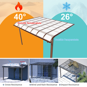 3x3m 3x4m 3x5m 3x6m Maison Jardin Auvent Moderne en Aluminium Extérieur Protection UV Couverture <span class=keywords><strong>de</strong></span> Patio Panneau Polycarbonate Feuille d'auvent - Product Image 4