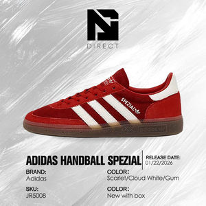 Zapatillas Casuales Adidas Wmns Handball Spezial 'Scarlet Cloud White', Elegantes, Cómodas y Ligeras para Caminar - Product Image 6