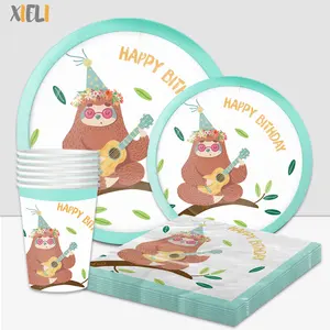 Party Supplies Xieli Paper Party Supplies Disposable Tableware Set For Birthday Party