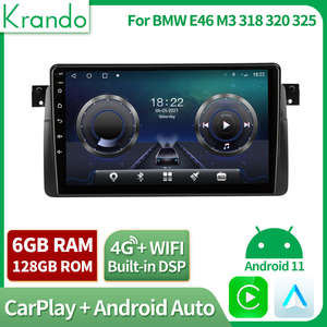 Krando 9 pulgadas Android Unidad Principal para BMW E46 M3 318 320 325 coche Multimedia Radio navegación Autoradio inalámbrico CarPlay 4G GPS - Product Image 3