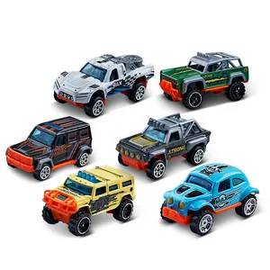 6 Stuks 1:64 Simulatie Freewheel Metalen Custom Mini Diecast Model Auto Speelgoed Voor Kinderen