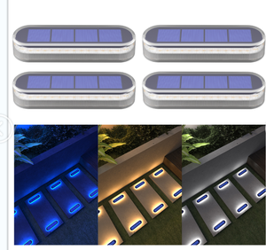 Lot de <span class=keywords><strong>4</strong></span> lampes solaires LED étanches IP68 pour marches, allumage/extinction automatique, pour couloir, allée, porte, <span class=keywords><strong>garage</strong></span> - Product Image 6