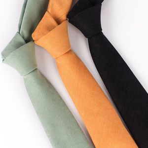Solid Color 6cm Width <strong>Tie</strong> <strong>Sage</strong> <strong>Green</strong> Caramel Colour Slim Cotton Neckties for Wedding <strong>Tie</strong> Neck <strong>Ties</strong> for Men - Product Image 1