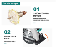 NOUVELLE Scie circulaire électrique robuste de 230 mm 2300 W CS2300, scie à bois haute puissance, machine à découper le bois professionnelle pour la menuiserie