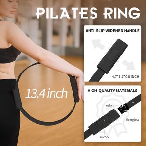 Kit de Entrenamiento en Casa con Banda de Resistencia de Yoga y Pilates de PVC Ecológico, Set Portátil de Pilates con Pelota de Yoga de 25 cm y Accesorios - Product Image 2