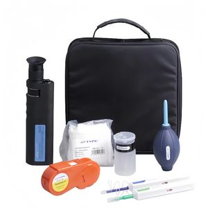 Kit d'outils de nettoyage de fibre optique FTTH Gimbo Retail, nettoyeur de cassette en nylon noir, microscope à fibre optique portable 400X, équipement optique - Product Image 5