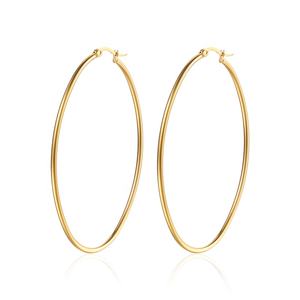 <span class=keywords><strong>ต่าง</strong></span><span class=keywords><strong>หู</strong></span>ห่วงวงรีขนาดใหญ่พิเศษ ชุบทอง 18k PVD คุณภาพสูง สำหรับผู้หญิง - Product Image 1