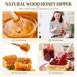 Cuillères en bois personnalisées, cadeaux pour invités de mariage, cuillère à miel avec nom, ustensiles à dessert, cuillères en bois - Product Image 5