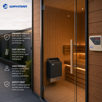 Poêle de sauna mural à commande externe, en acier inoxydable 304, alimenté par prise électrique pour salle de sauna