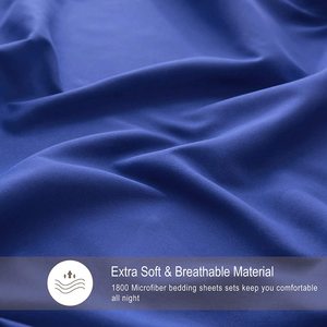 Textile d'hôtel <span class=keywords><strong>drap</strong></span> de literie en microfibre doux de luxe 1800 poche profonde 4 pièces ensemble de draps de lit d'hôtel pour hôtel - Product Image 4