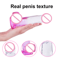 Dildo de Cristal de Diferentes Tamaños, Juguetes Sexuales, Dildo de Cristal Pequeño, Mediano y Grande, Proveedor Chino, Dildo Grande Realista