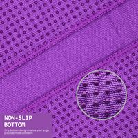 Serviette de sport en microfibre DZ Factory Direct Sale, idéale pour le fitness, le yoga, le marathon, la gym, serviette de yoga personnalisée avec poignées antidérapantes