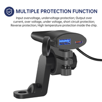 Adaptateur moto SAE vers USB 12/24 volts, double PD et QC3.0, chargeur rapide étanche pour moto