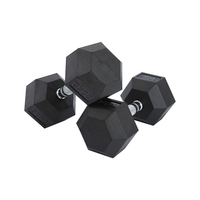 Haltères hexagonaux portables personnalisés par le fournisseur avec revêtement en caoutchouc vierge, haltères en fonte haute densité solides pour la remise en forme à domicile