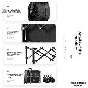 CS uzatma uzun bahçe katlanır taşıma arabası katlanabilir plaj vagon sepeti açık kamp katlanabilir plaj market arabası - Product Image 4