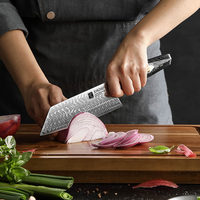 Couteaux de cuisine Kiritsuke XINZUO, nouveaux, originaux, en acier Damas M390, durables, avec manche en résine de fibre de carbone noire, couteau Bunka