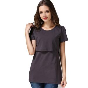 T-shirts d'allaitement Emotion Moms en gros, vêtements de maternité en coton, t-shirts de <span class=keywords><strong>grossesse</strong></span>, hauts d'allaitement pour femmes en post-partum - Product Image 5
