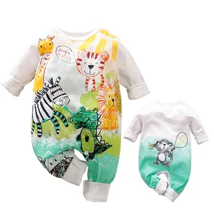 Ins Babykleding Lange Mouw Cartoon Graffiti Dier Persoonlijkheid Spot Groothandel Ondersteuning Oem En Odm