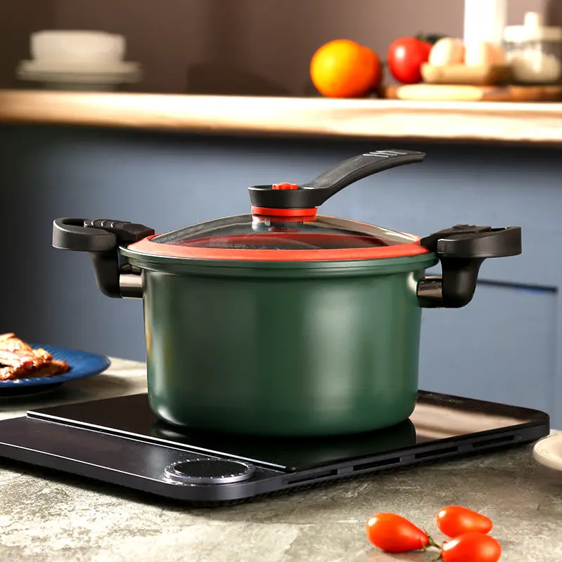 Tiktok pentole calde Multi zuppa di casa Non Stick stufato di pentola in acciaio inossidabile pentola a bassa pressione Micro pentola a pressione antiaderente