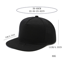 Patrón personalizado en blanco Snapback sombreros para hombres Niño Estilo Hip Hop plano Bill en blanco Color sólido camionero sombrero ala plana gorra de béisbol