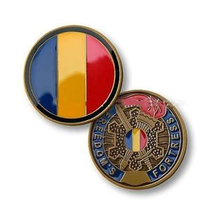 Land-Markierungsfahnen-Logo-antike Metallherausforderung-<span class=keywords><strong>M</strong></span>ünze - Product Image 1