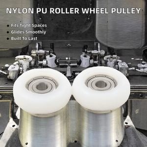 ล้อไนลอน PU หุ้มเหล็กกล้าไร้สนิม S420 พร้อมลูกปืน S626ZZ สายพานกลม 6x32x11 มม. สำหรับประตูบานเลื่อนร้านขายเสื้อผ้า - Product Image 2