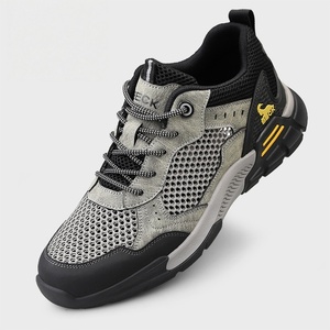 Zapatos Deportivos para Hombre, para Exteriores, Todoterreno, Impermeables, Antideslizantes, Transpirables, Cómodos, de Cuero y Malla, con Cordones - Product Image 2
