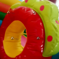 Parc à thème géant de grande roue, château gonflable avec toboggan gonflable pour enfants
