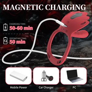 Juguete Sexual para Parejas con Control por Aplicación, Vibrador en Forma de Rosa para la Vagina, Bragas Vibratorias, Vibrador de Lengua para Mujeres - Product Image 2