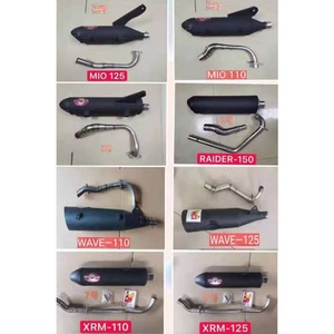 <span class=keywords><strong>ท่อ</strong></span>ไอเสียรถจักรยานยนต์สแตนเลส (สีดำ/สีเงิน) สำหรับ XRM WAVE MIO RAIDER AEROX CLICK BEAT - Product Image 4
