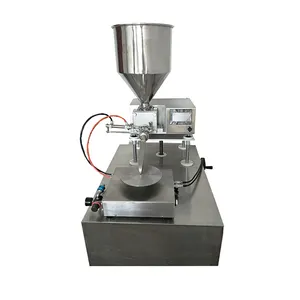 Automatic cake filling injector machine for cake or cream coating process